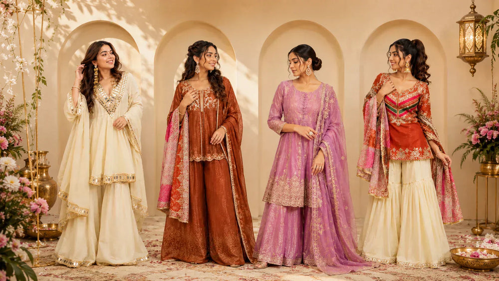 Best Hairstyles for Girls to Style With a Sharara Suit