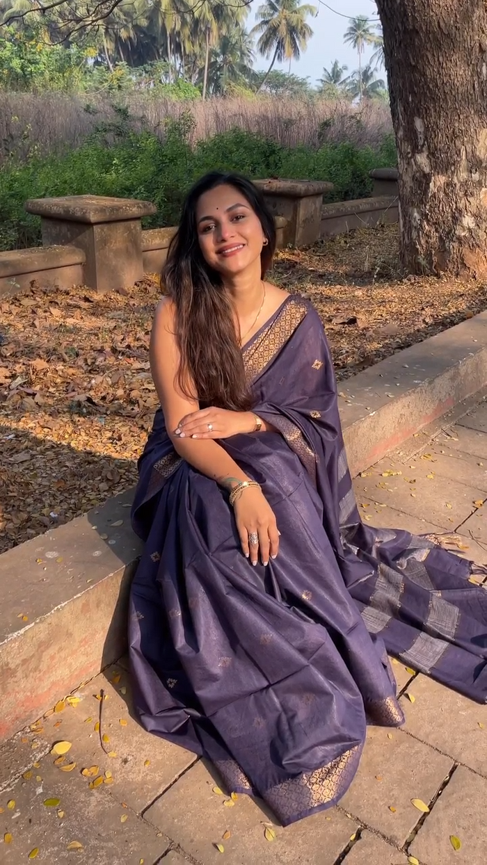 Elegant Purple Jacquard Saree for Party, Festive & Traditional Wear