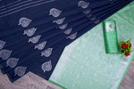 Blue Jacquard Saree