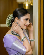 Royal Purple Jacquard Saree