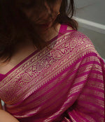 Blush Pink Jacquard Saree