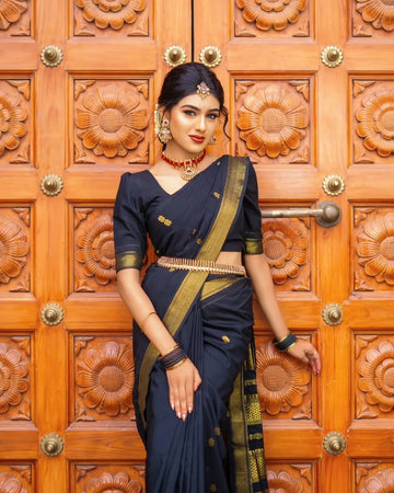 Classic Black Jacquard Saree with Elegant Woven Texture | Timeless Evening Wear