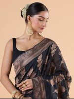 Premium Black Jacquard Saree