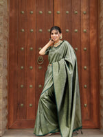 Green Jacquard Saree