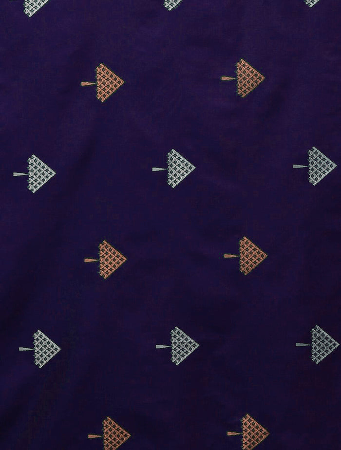 Royal Purple Jacquard Saree – Elegant Woven Saree for Festive & Party Wear