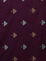 Wine Jacquard Saree 