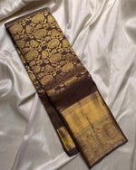 Premium Coffee Brown Jacquard Saree 