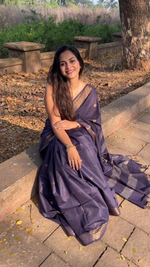 Elegant Purple Jacquard Saree