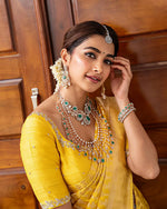 Sunshine Yellow Jacquard Saree