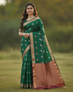 Green Jacquard Saree