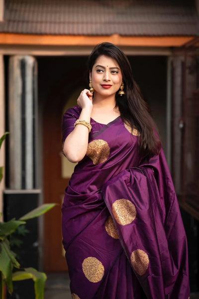 Premium Wine Jacquard Saree