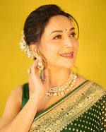 Emerald Green Jacquard Saree