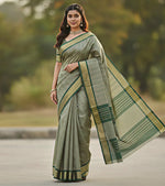 Mahendi Green Jacquard Saree