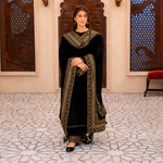Luxury Black Embroidered Pakistani Suit Set