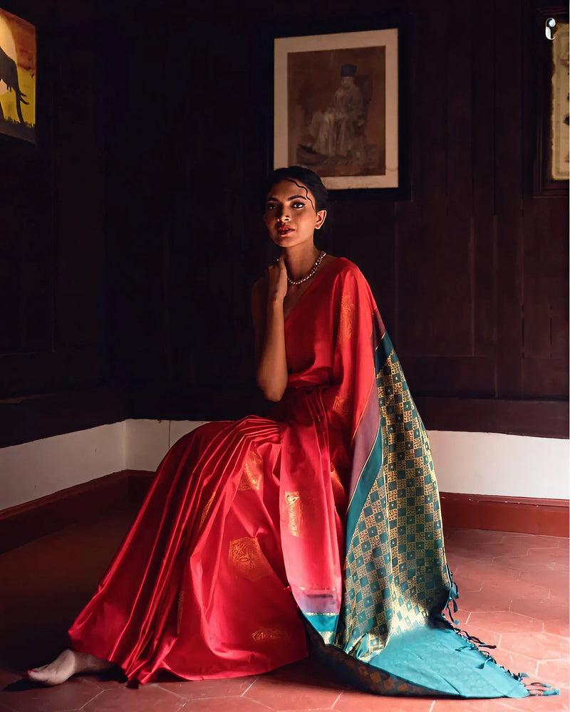 Luxury Black Jacquard Saree
