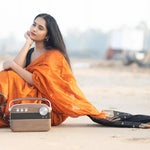 Orange Jacquard Saree