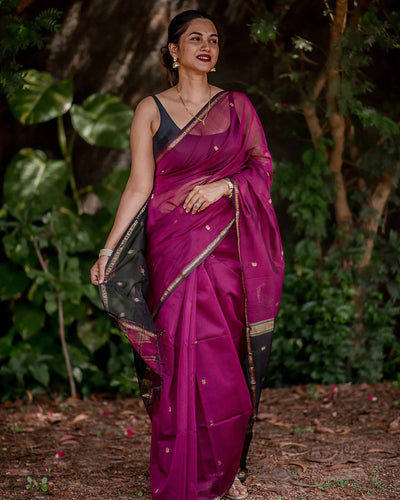 Purple Jacquard Saree