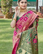 Luxurious Wine Jacquard Saree