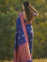 Blue Jacquard Saree