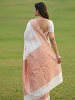 White Jacquard Saree