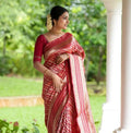 Luxurious Red Jacquard Saree – Premium Ethnic Wear for Weddings & Festive Celebrations