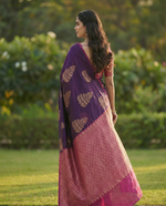 Purple Jacquard Saree