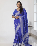 Blue Jacquard Saree