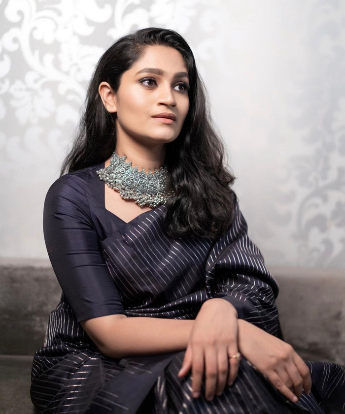 Elegant Purple Jacquard Saree – Premium Weave, Festive & Wedding-Ready