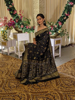 Elegant Brown Jacquard Saree