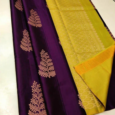 Purple Jacquard Saree