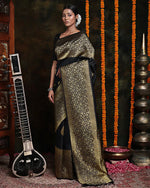 Classic Black Jacquard Saree