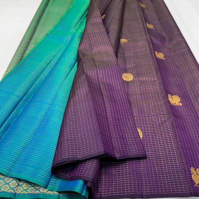 Royal Purple Jacquard Saree