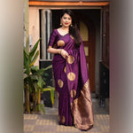 Premium Wine Jacquard Saree