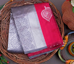Red Jacquard Saree
