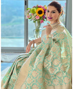 Light Blue Jacquard Saree