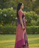 Purple Jacquard Saree
