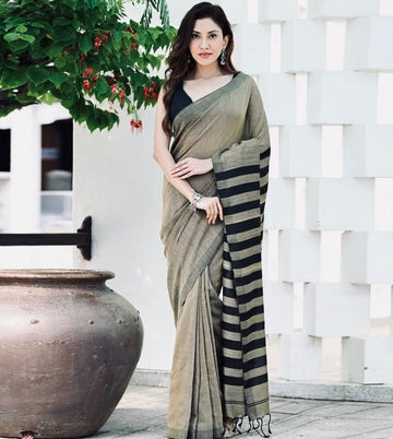 Elegant Mehendi Olive Jacquard Saree for Festive & Traditional Celebrations