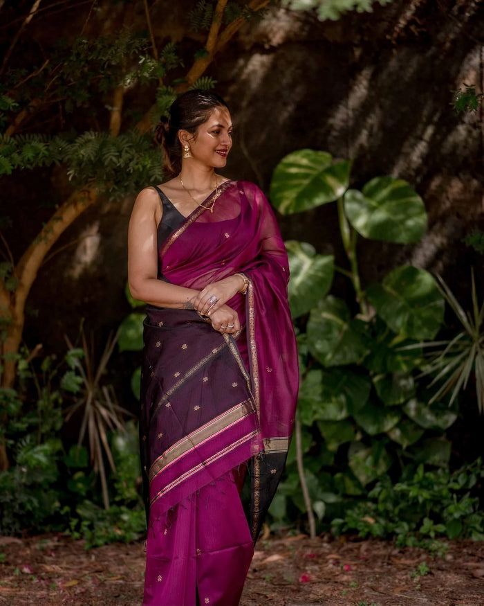 Purple Jacquard Saree – Royal, Stylish & Premium Ethnic Wear