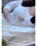 Elegant Off-White Premium Embroidered Kurta Set with Dupatta