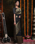 Classic Black Jacquard Saree
