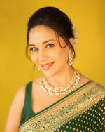 Emerald Green Jacquard Saree