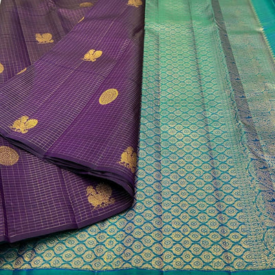 Royal Purple Jacquard Saree