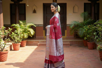 Red Jacquard Saree – Classic Festive Elegance with Premium Woven Detailing