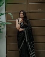 Classic Black Jacquard Saree