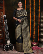 Classic Black Jacquard Saree