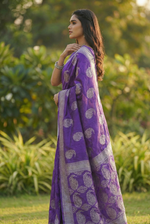 Purple Jacquard Saree