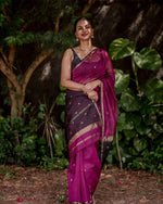 Purple Jacquard Saree