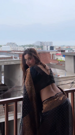 Onyx Black Jacquard Saree