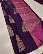 Purple Jacquard Saree