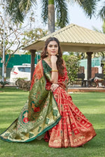 Pure Soft Silk Red Color Patola Saree